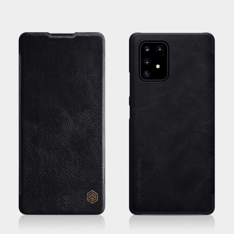 Læder Cover Samsung Galaxy S10 Lite Sort Mobilcover Nillkin Qin-Serie