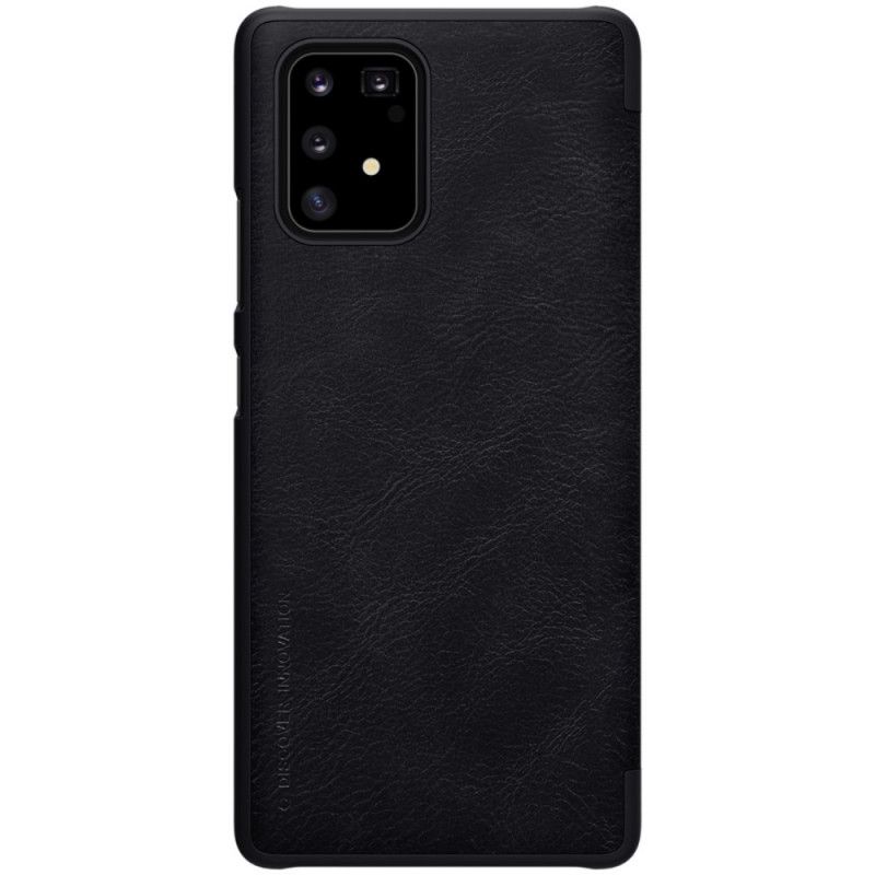 Læder Cover Samsung Galaxy S10 Lite Sort Mobilcover Nillkin Qin-Serie