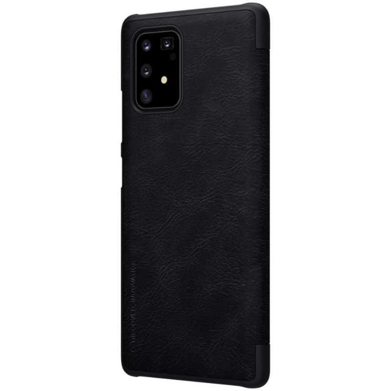 Læder Cover Samsung Galaxy S10 Lite Sort Mobilcover Nillkin Qin-Serie