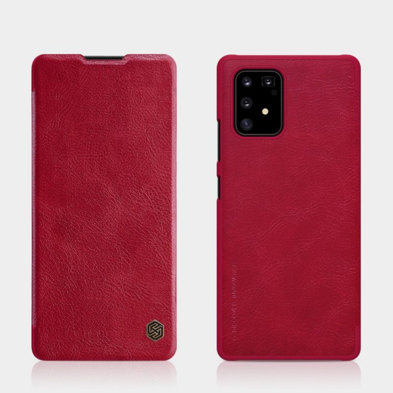 Læder Cover Samsung Galaxy S10 Lite Sort Mobilcover Nillkin Qin-Serie