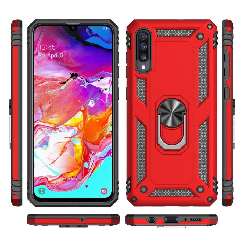 Cover for Samsung Galaxy A70 Sort Premium Ring