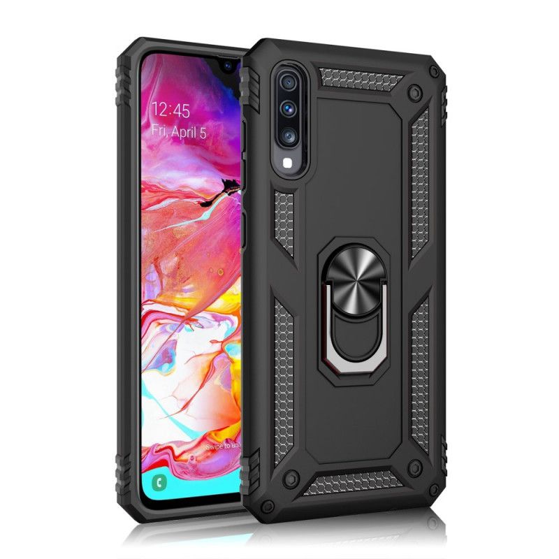 Cover for Samsung Galaxy A70 Sort Premium Ring