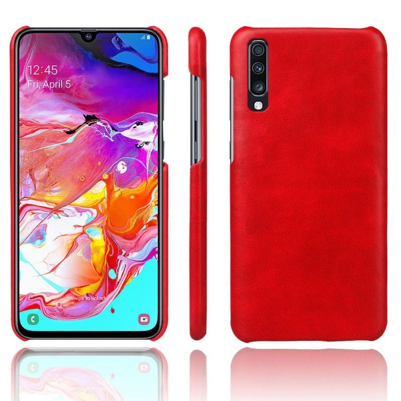 Cover Samsung Galaxy A70 Brun Præstationslychee-Lædereffekt Beskyttelse