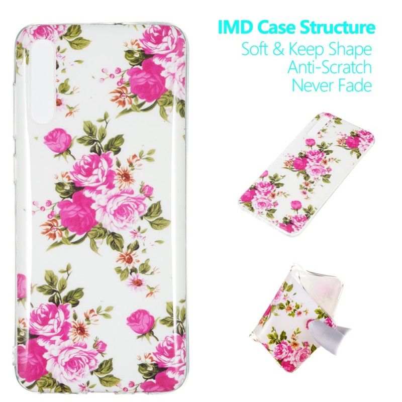 Cover Samsung Galaxy A70 Fluorescerende Frihedsblomster Original