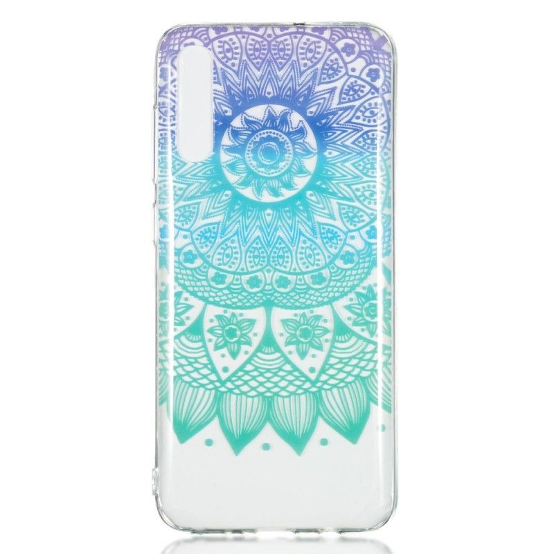 Cover Samsung Galaxy A70 Gennemsigtig Blå Mandala Original