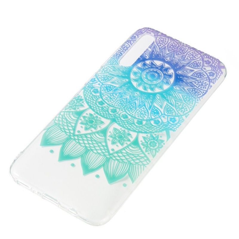 Cover Samsung Galaxy A70 Gennemsigtig Blå Mandala Original