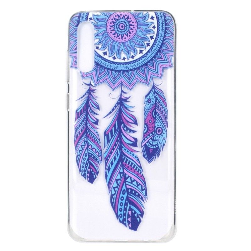 Cover Samsung Galaxy A70 Gennemsigtig Fangst Drømmer Blå Fjer