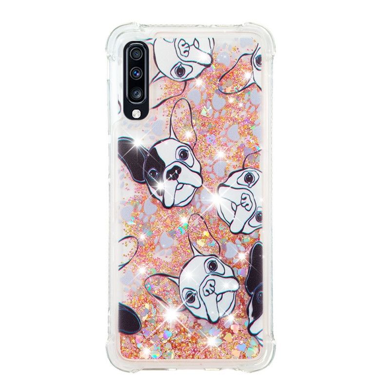 Cover Samsung Galaxy A70 Hr. Hund Glitter