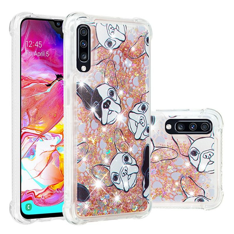 Cover Samsung Galaxy A70 Hr. Hund Glitter