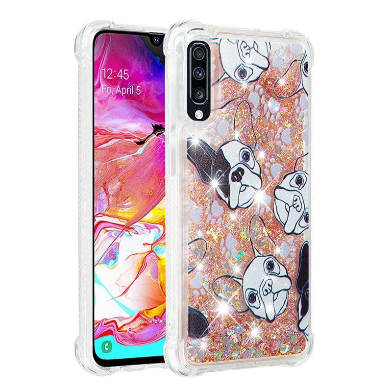 Cover Samsung Galaxy A70 Hr. Hund Glitter