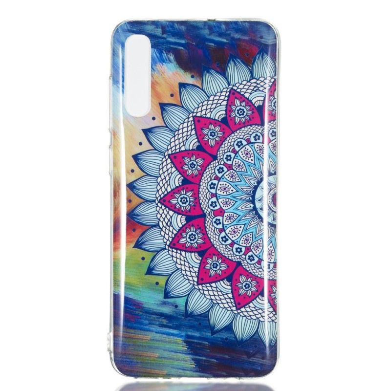 Cover Samsung Galaxy A70 Mobilcover Fluorescerende Mandala