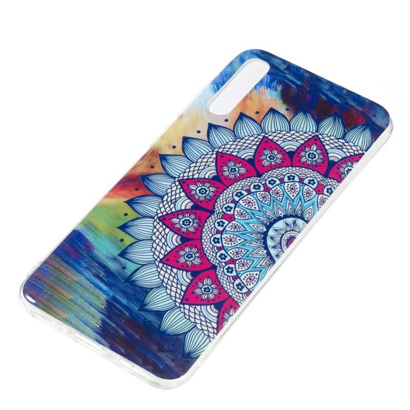 Cover Samsung Galaxy A70 Mobilcover Fluorescerende Mandala