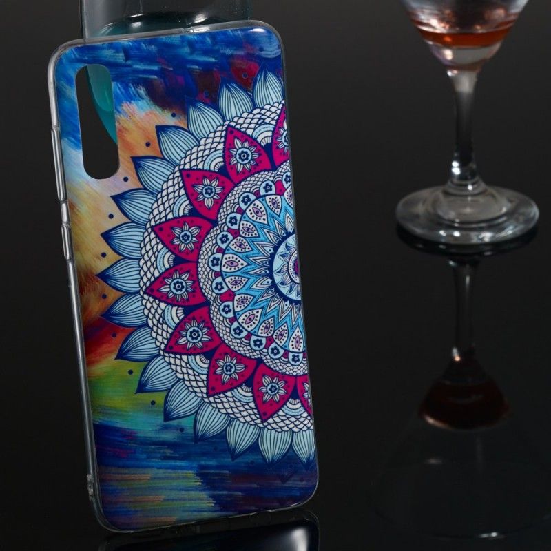 Cover Samsung Galaxy A70 Mobilcover Fluorescerende Mandala