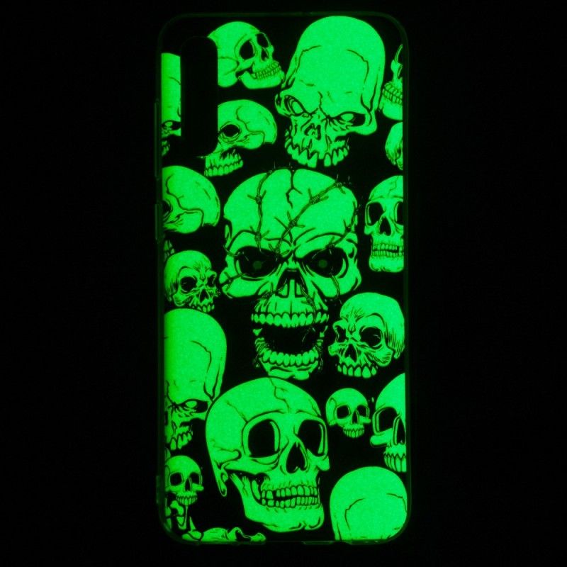 Cover Samsung Galaxy A70 Opmærksomhed Fluorescerende Kranier Beskyttelse