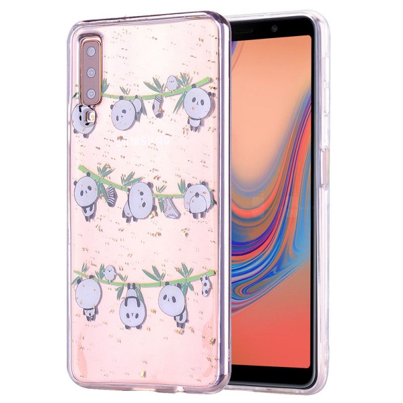 Cover Samsung Galaxy A70 Sjove Og Glitrende Pandaer Original