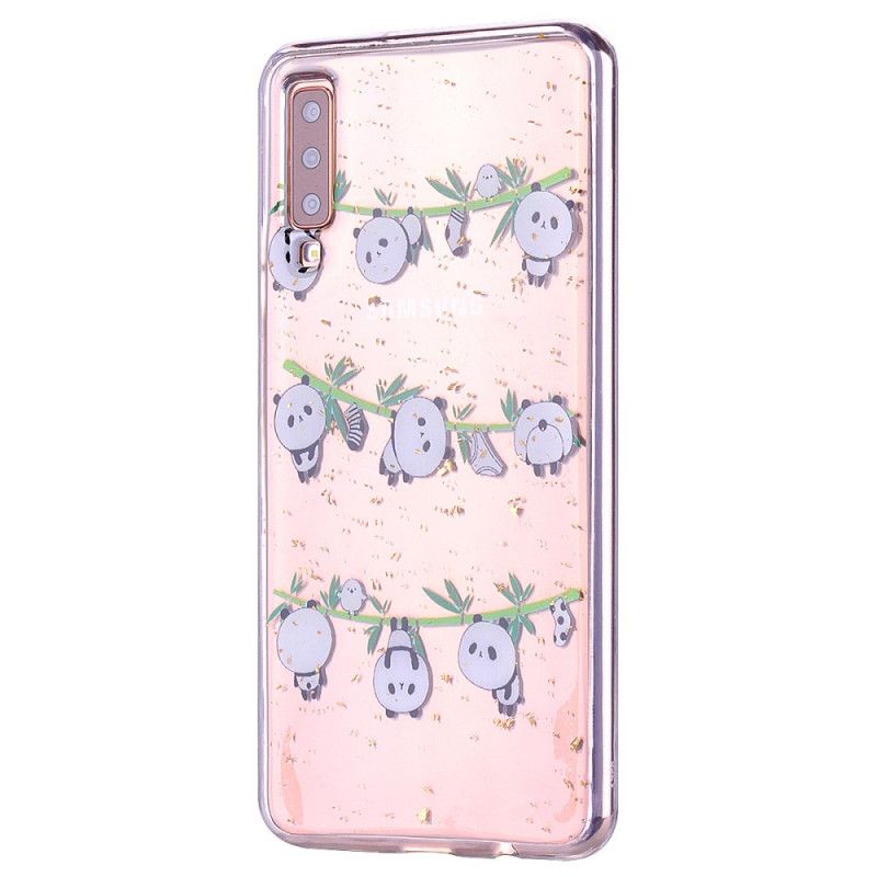 Cover Samsung Galaxy A70 Sjove Og Glitrende Pandaer Original