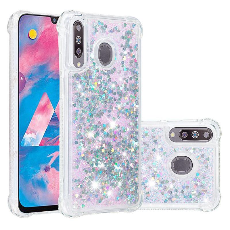 Cover Samsung Galaxy A70 Sølv Lystglitter