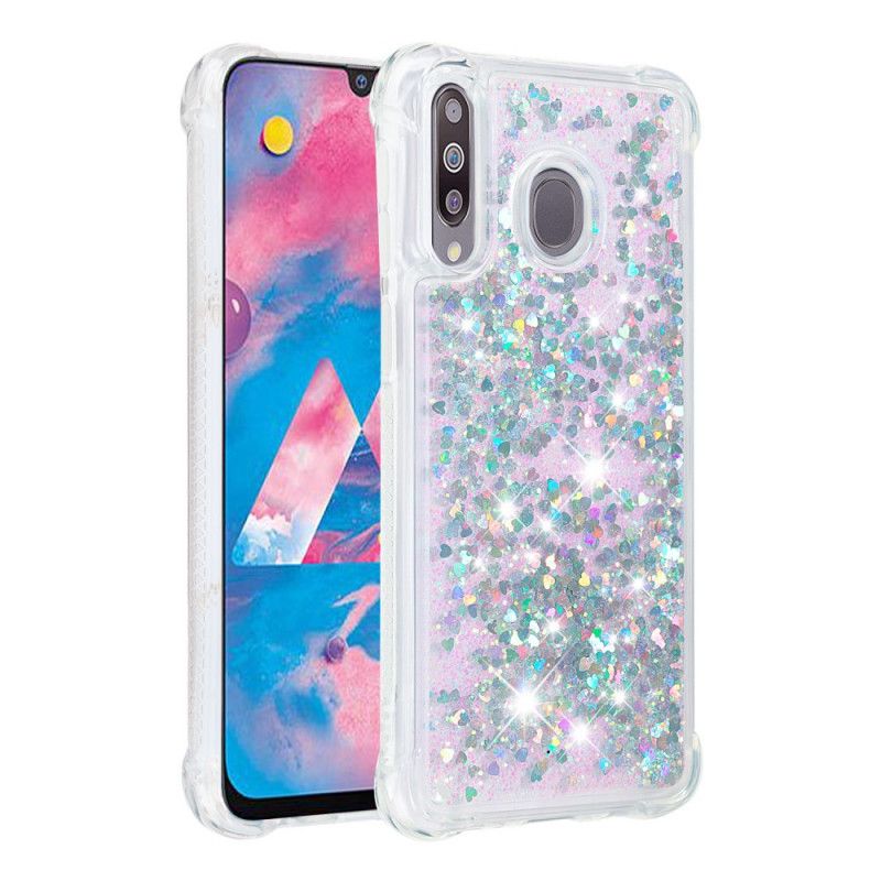 Cover Samsung Galaxy A70 Sølv Lystglitter