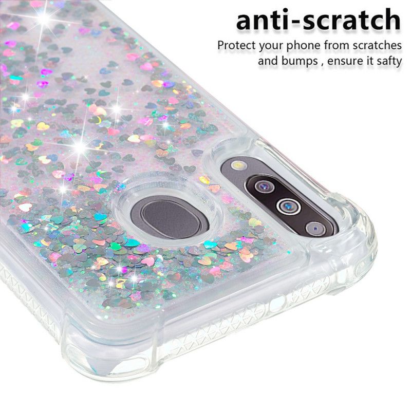 Cover Samsung Galaxy A70 Sølv Lystglitter