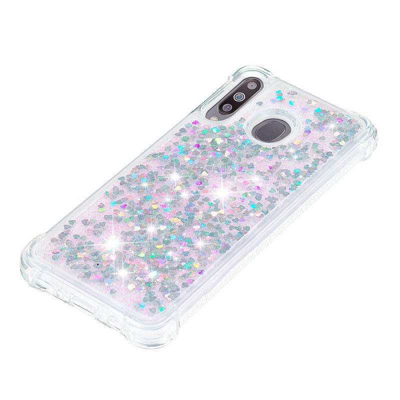 Cover Samsung Galaxy A70 Sølv Lystglitter