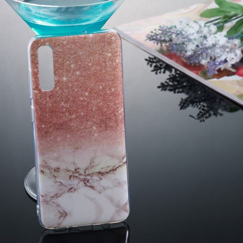 Cover Samsung Galaxy A70 Sort Glitter Af Marmor