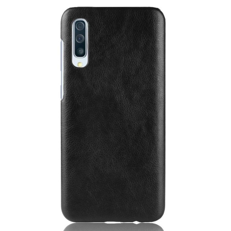 Cover Samsung Galaxy A70 Sort Lychee-Lædereffekt