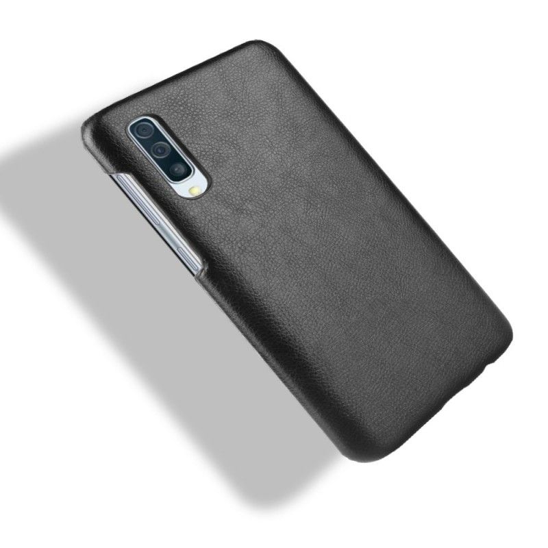 Cover Samsung Galaxy A70 Sort Lychee-Lædereffekt