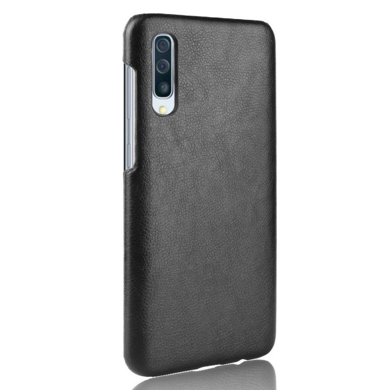 Cover Samsung Galaxy A70 Sort Lychee-Lædereffekt