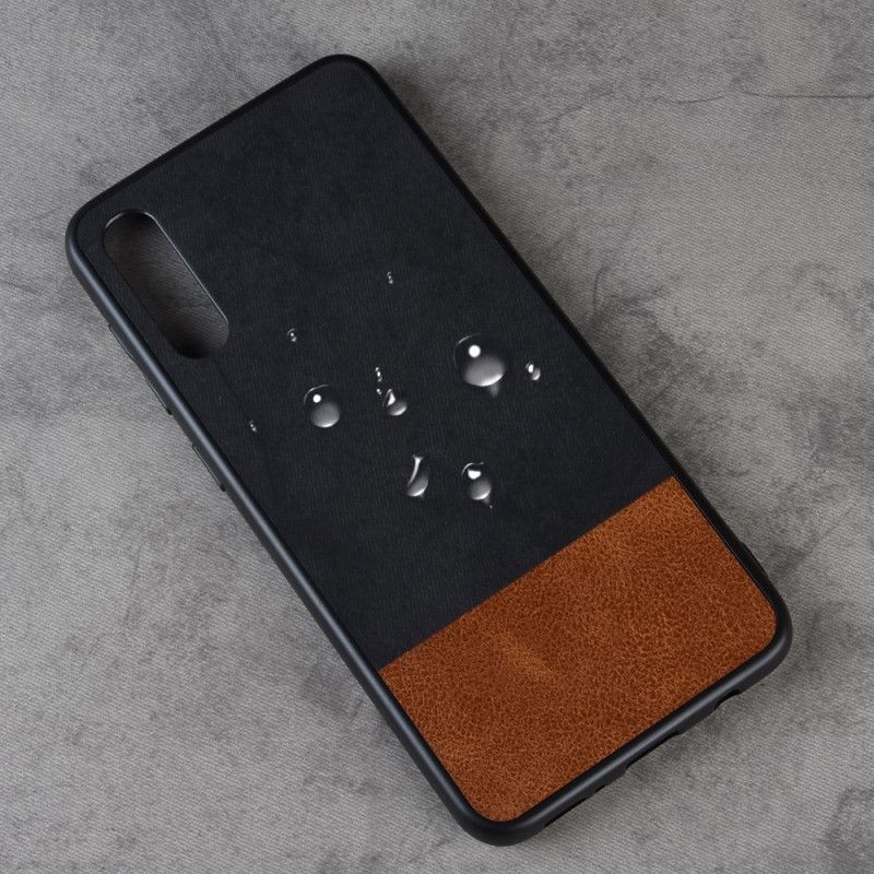 Cover Samsung Galaxy A70 Sort Tofarvet Imiteret Læder