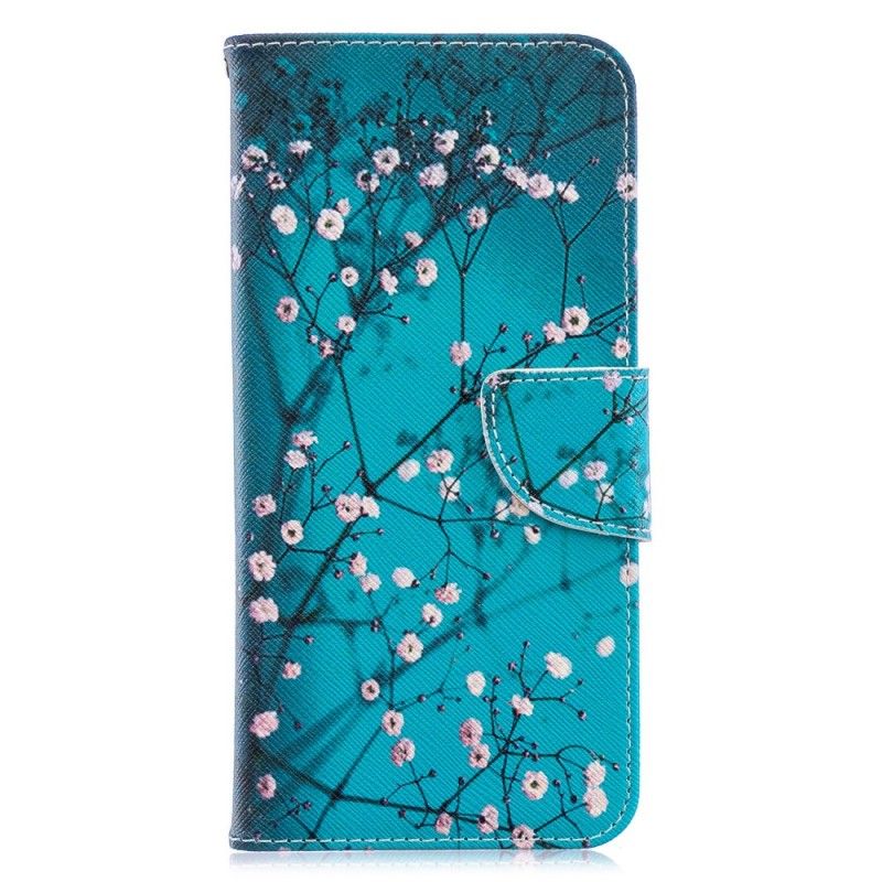 Flip Cover Læder for Samsung Galaxy A70 Blomstrende Træ