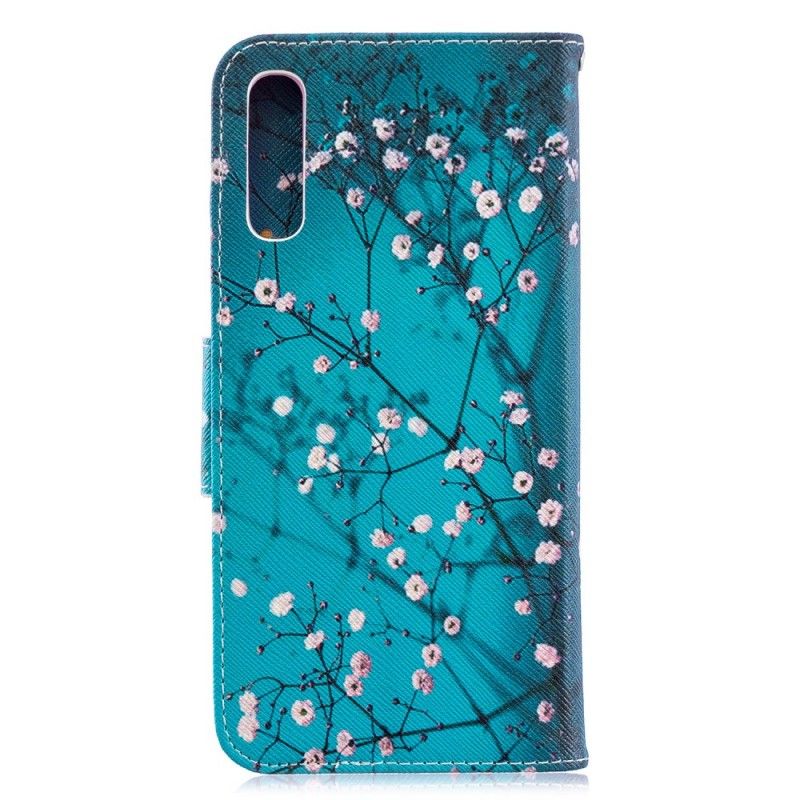 Flip Cover Læder for Samsung Galaxy A70 Blomstrende Træ