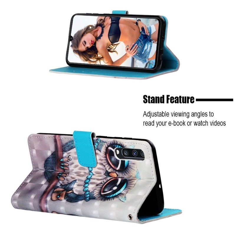 Flip Cover Læder Samsung Galaxy A70 Miss Ugle