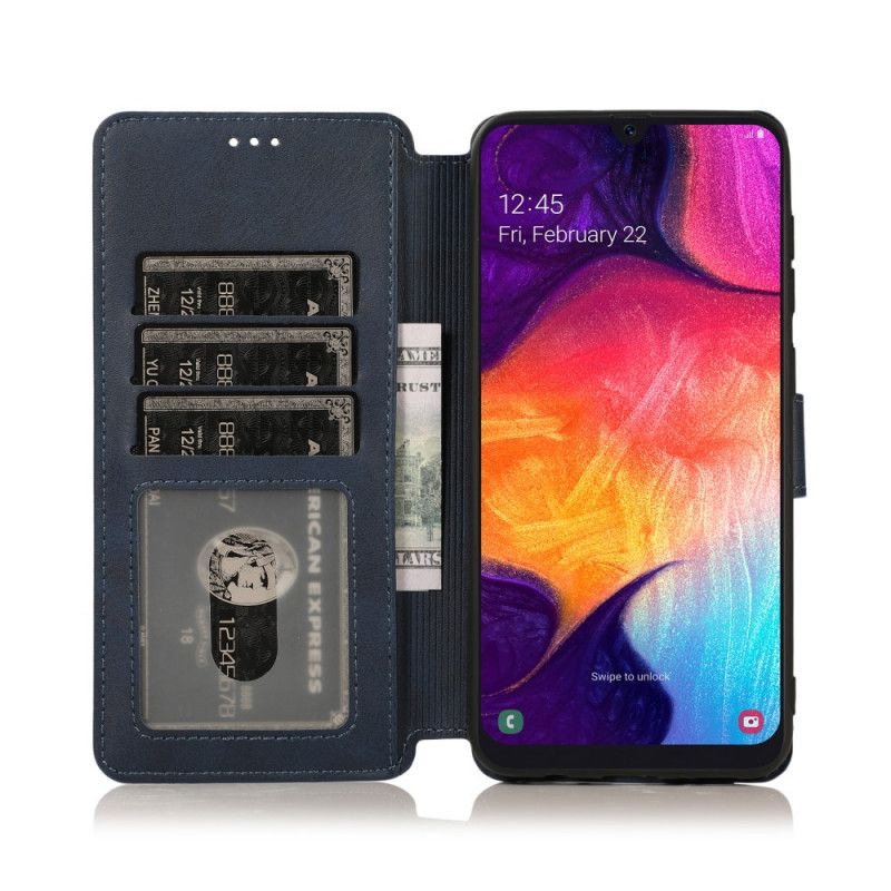 Flip Cover Læder Samsung Galaxy A70 Rød Luksus Læder Effekt