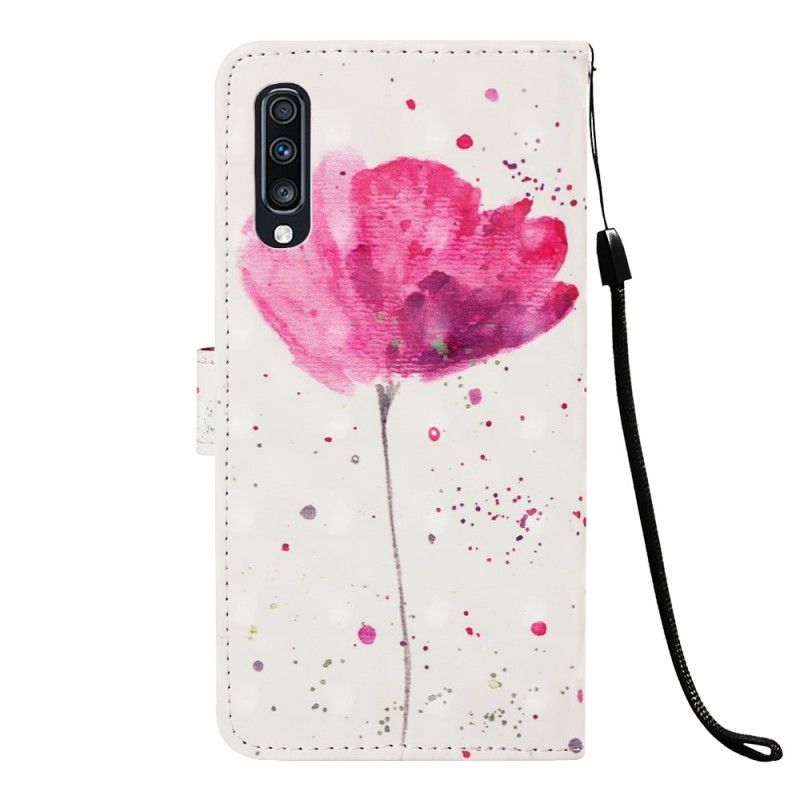 Flip Cover Læder Samsung Galaxy A70 Valmuervalmue Original