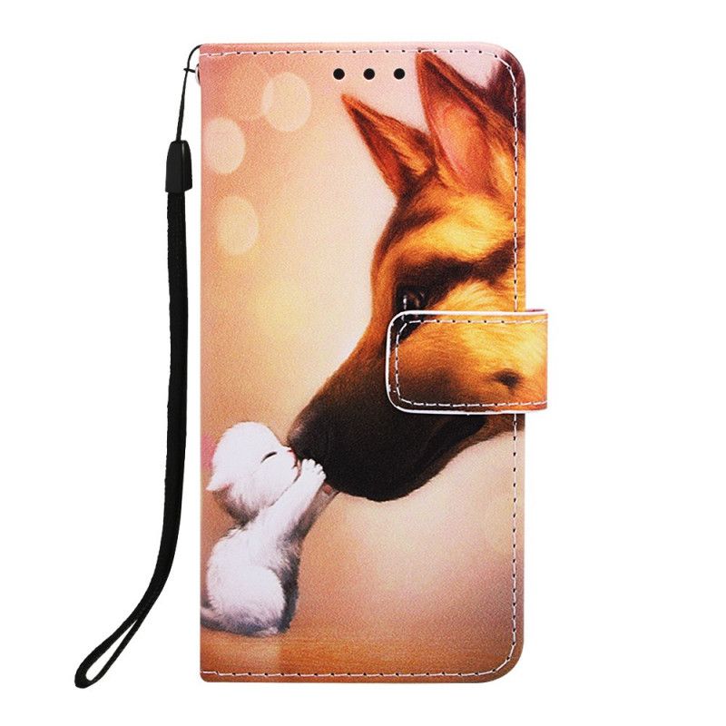 Flip Cover Læder Samsung Galaxy A70 Ven Af Ernest The Thong Cat