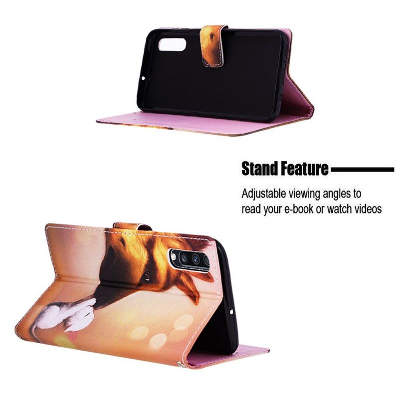 Flip Cover Læder Samsung Galaxy A70 Ven Af Ernest The Thong Cat