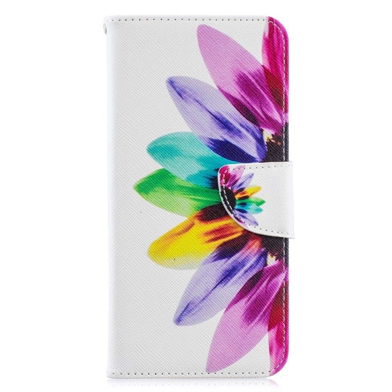 Flip Cover Samsung Galaxy A70 Akvarelblomst