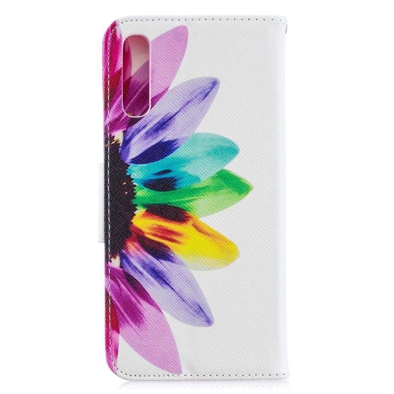 Flip Cover Samsung Galaxy A70 Akvarelblomst