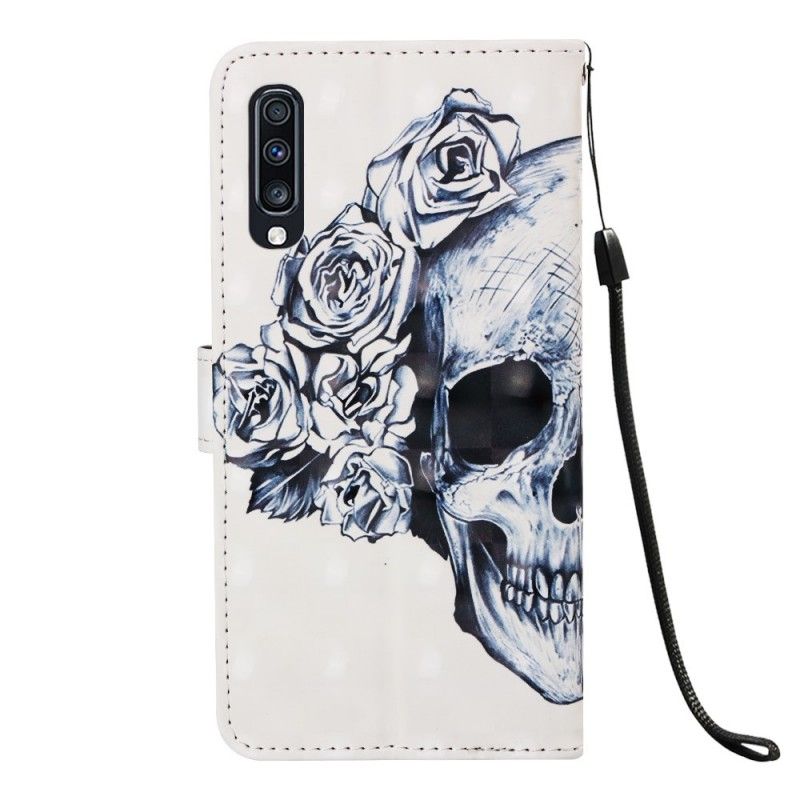 Flip Cover Samsung Galaxy A70 Mobilcover Blomstret Kranium