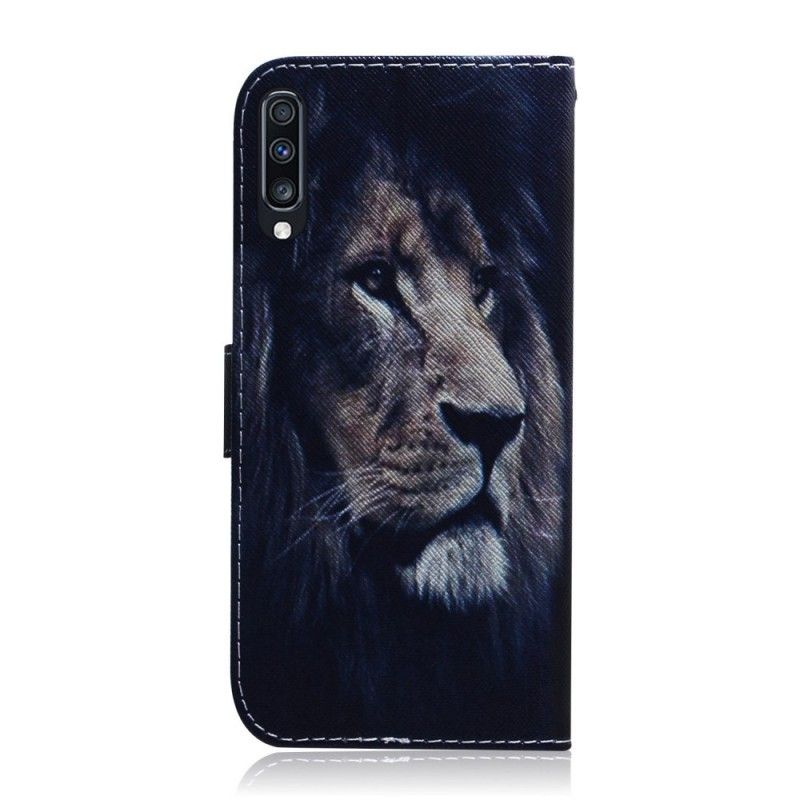 Flip Cover Samsung Galaxy A70 Mobilcover Drømmende Løve