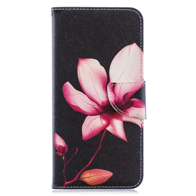 Flip Cover Samsung Galaxy A70 Mobilcover Lyserød Blomst