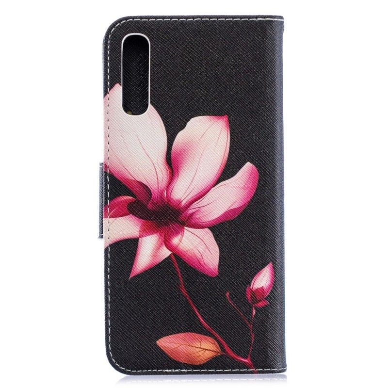 Flip Cover Samsung Galaxy A70 Mobilcover Lyserød Blomst