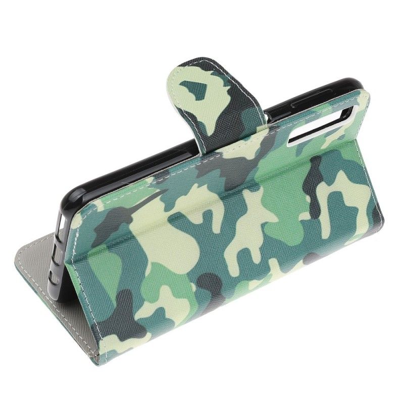 Flip Cover Samsung Galaxy A70 Mobilcover Militær Camouflage