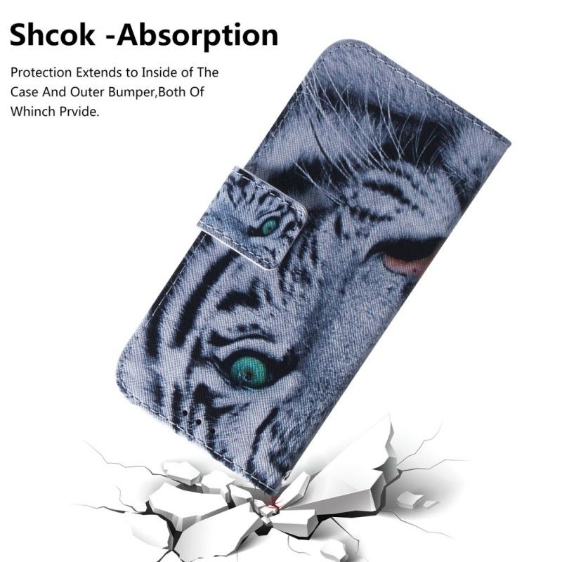 Flip Cover Samsung Galaxy A70 Mobilcover Tiger Ansigt