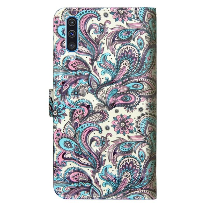 Flip Cover Samsung Galaxy A70 Mønstrede Blomster