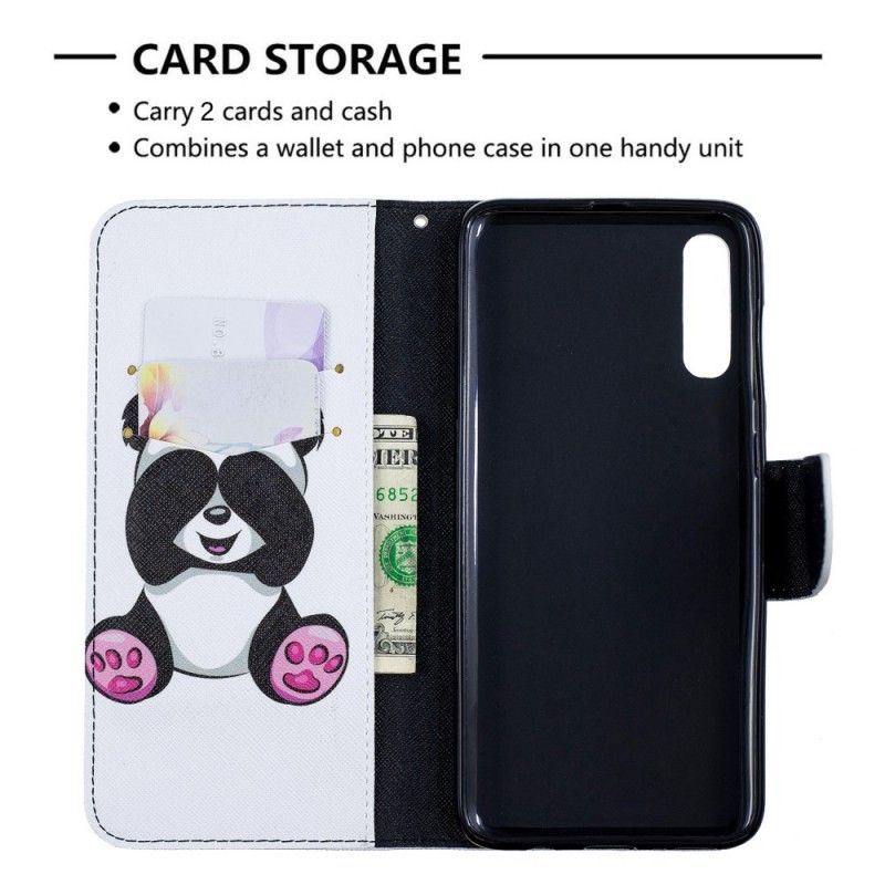 Flip Cover Samsung Galaxy A70 Sjov Panda