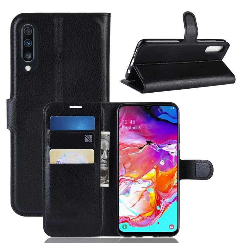 Flip Cover Samsung Galaxy A70 Sort Mobilcover Klassisk