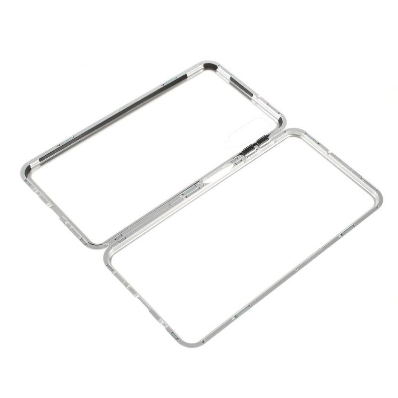 Læder Cover Samsung Galaxy A70 Rød Transparent Aftagelig Original