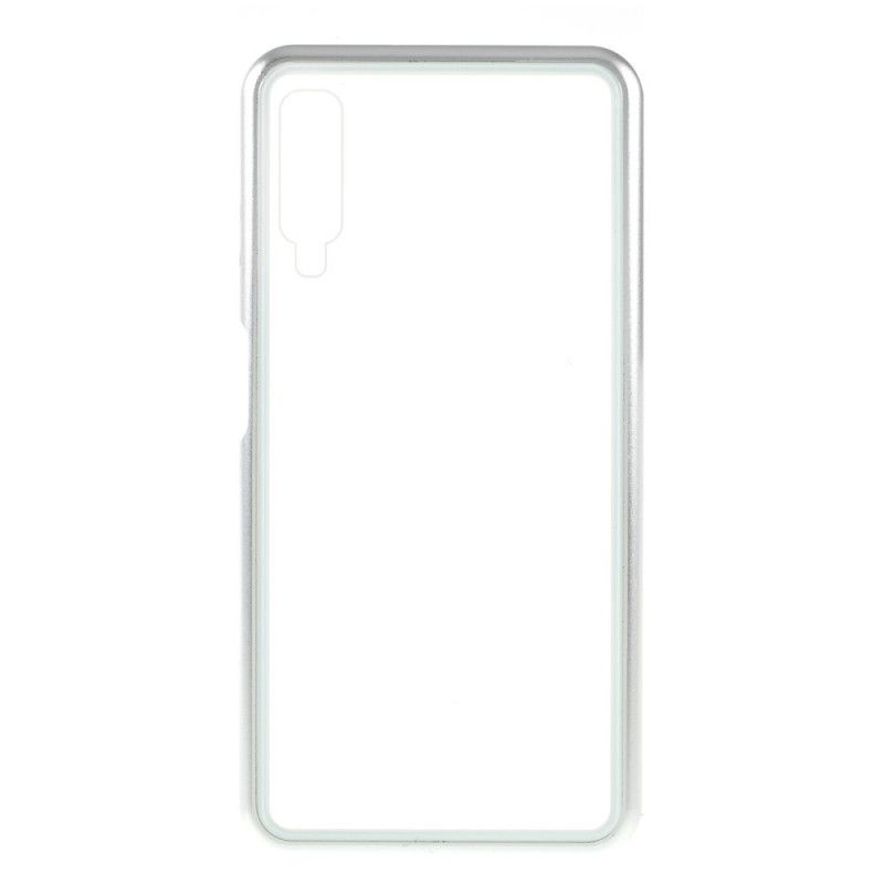 Læder Cover Samsung Galaxy A70 Rød Transparent Aftagelig Original