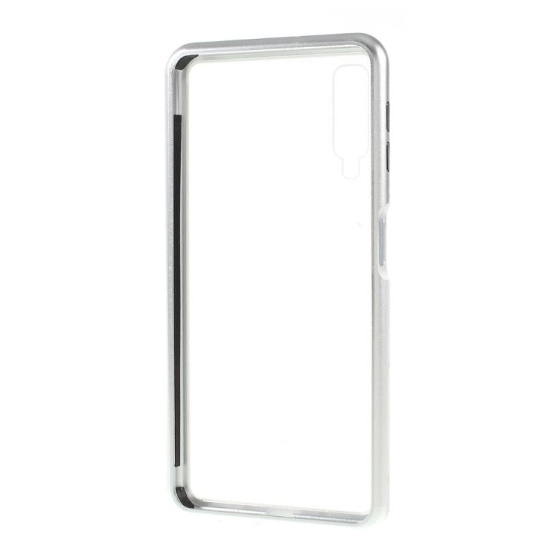 Læder Cover Samsung Galaxy A70 Rød Transparent Aftagelig Original